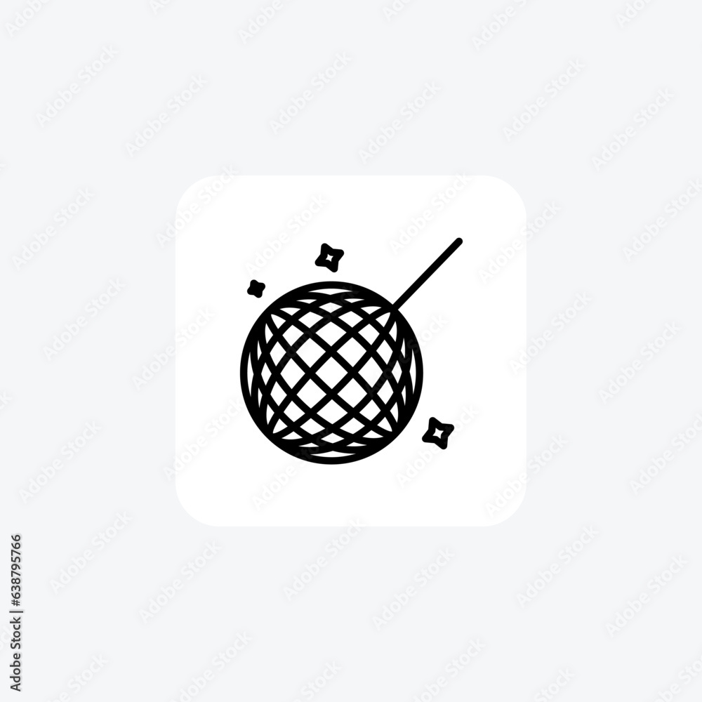 Dazzling Christmas Disco Lights Line Icon Dazzling Christmas Disco Lights Line Icon