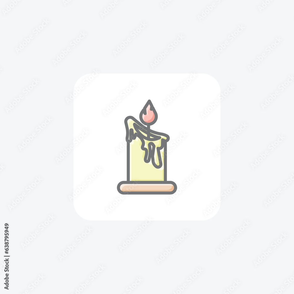 Radiant Christmas Candles Awesome Lineal Icon