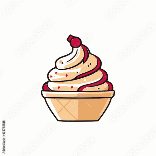 ice cup cream vector