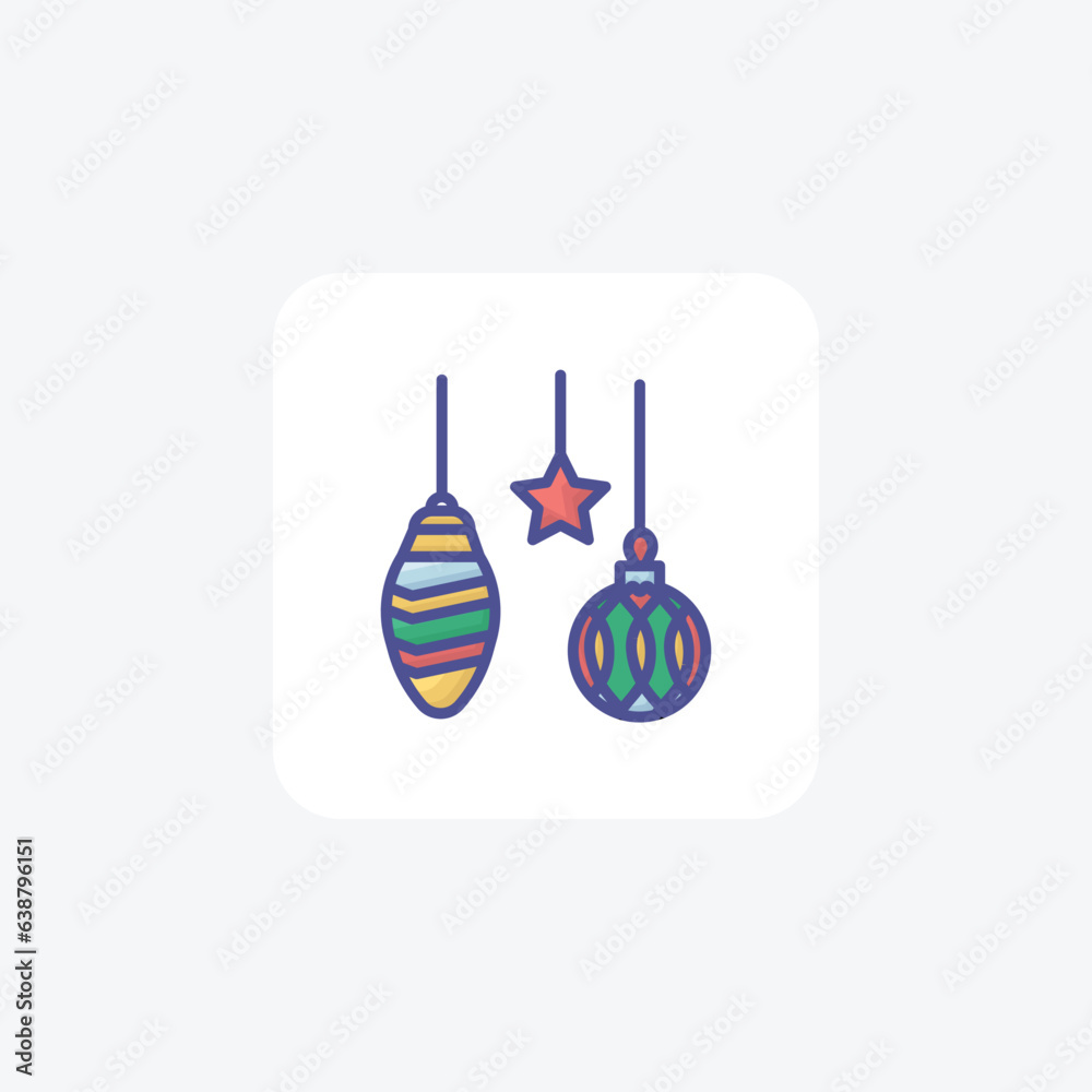 Enchanting Christmas Decor Filled Outline Icon Enchanting Christmas Decor Filled Outline Icon
