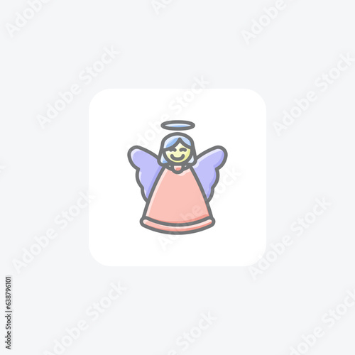 Enchanting Christmas Fairy Awesome Lineal Icon