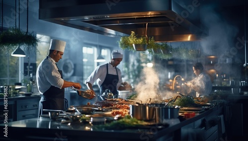 a professional kitchen cooked by chefs