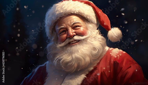 santa claus with christmas gifts