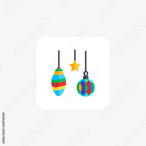 Enchanting Christmas Decor Flat Icon