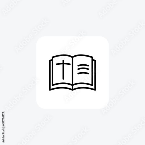 Bible The Everlasting Word Line Icon