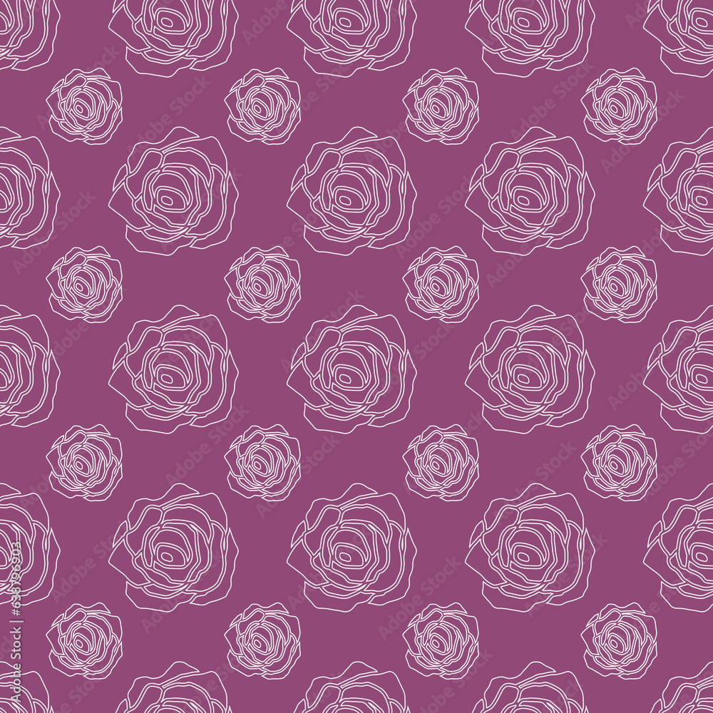 Seamless pattern with roses. Seamless pattern with roses.