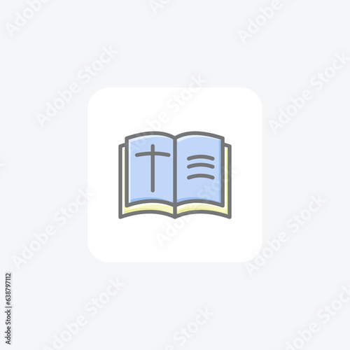 Bible The Everlasting Word Awesome Lineal Icon