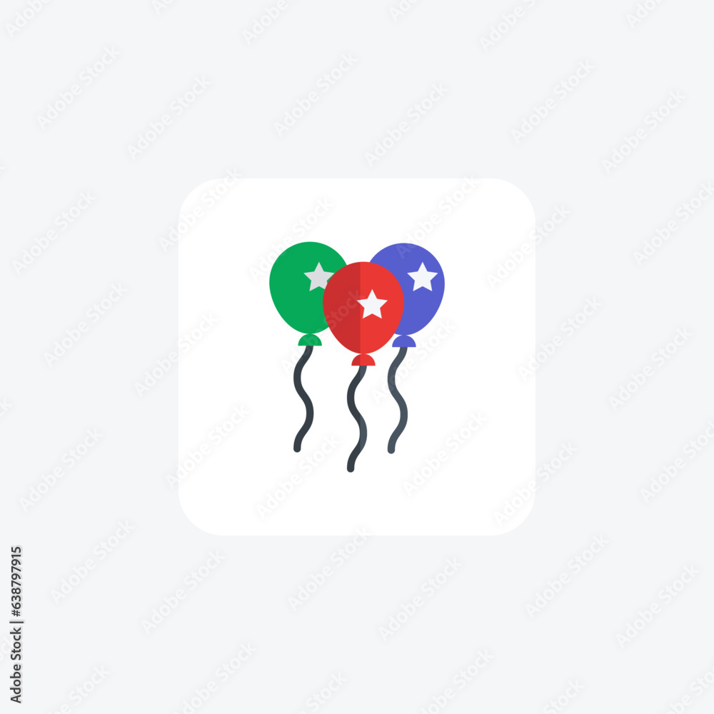 Christmas Balloon Airborne Merriment Flat Icon Christmas Balloon Airborne Merriment Flat Icon