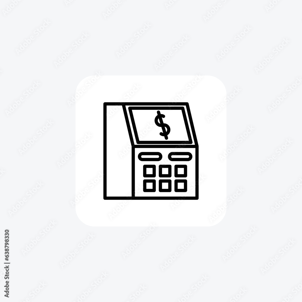 Basket, finance fully editable vector line icon Basket, finance fully editable vector line icon