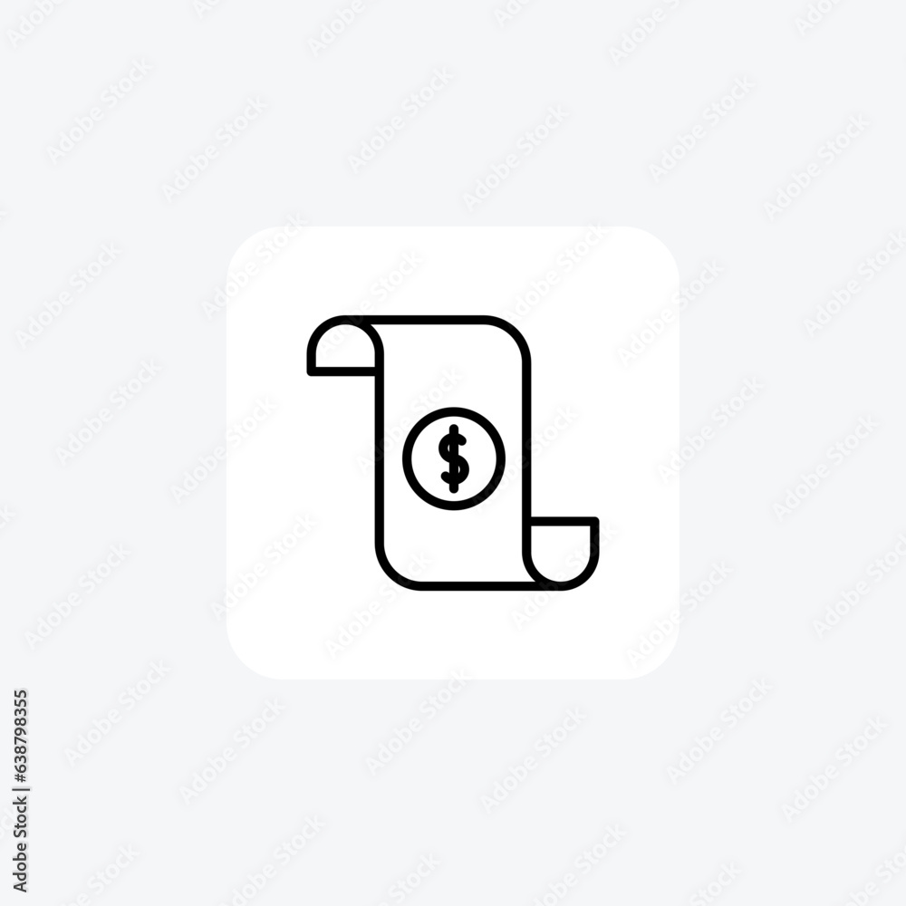 Income, revenue fully editable vector line icon Income, revenue fully editable vector line icon