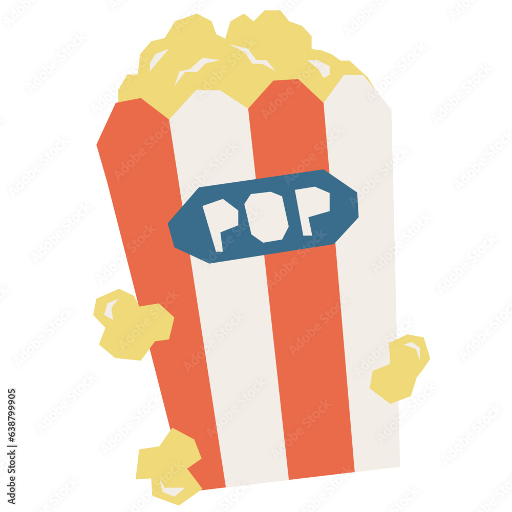 Popcorn flat illustration