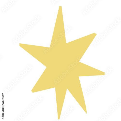 Sparkling star flat illustration