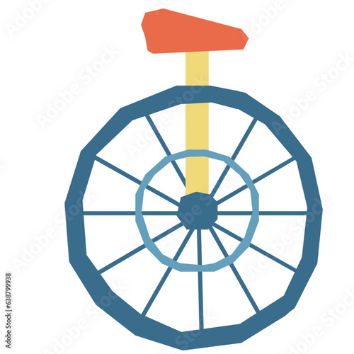Unicycle flat illustration