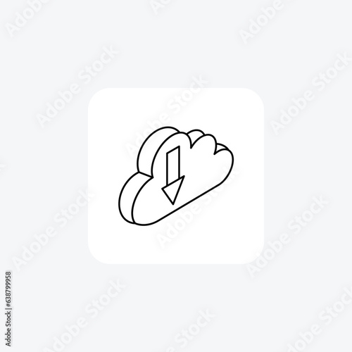 CloudSync Downpour Isometric Icon