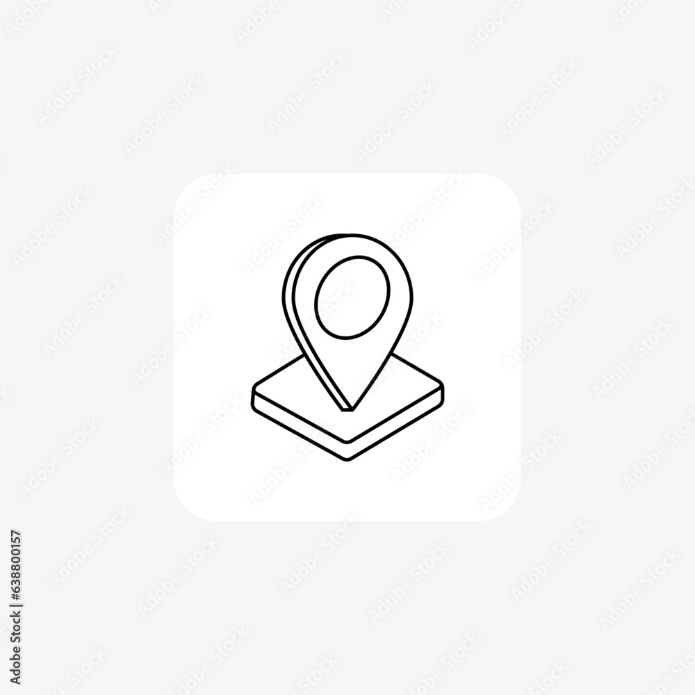 PinPoint Navigating World Precision isometric Icon PinPoint Navigating World Precision isometric Icon
