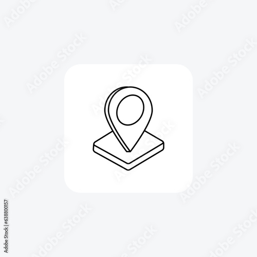 PinPoint Navigating World Precision isometric Icon