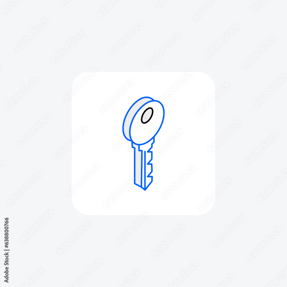 KeyMaster Unlocking Possibilities isometric Duo Color Icon KeyMaster Unlocking Possibilities isometric Duo Color Icon