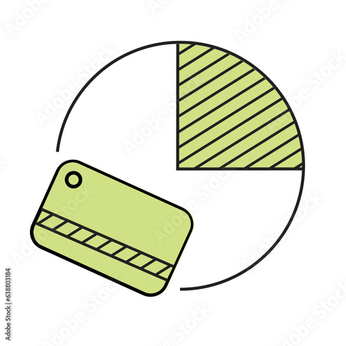credit card modern finance icon -  easy payment- duotone vector graphic