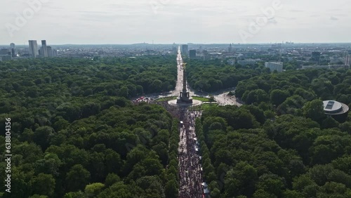 March In Support Of The Rights Of The Lgbt Community near Siegessäule ( Victory Column ) in Berlin . Hundreds of thousands of people marched through the streets of the German capital Berlin. photo