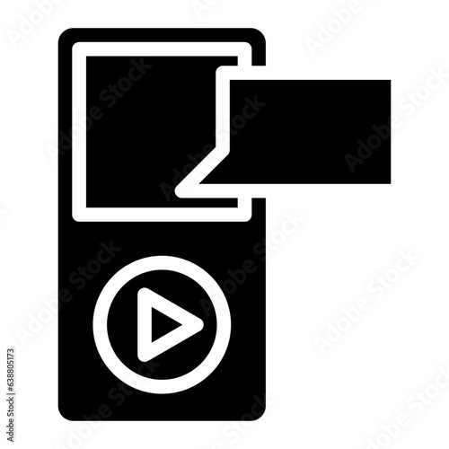 mp3 player glyph 