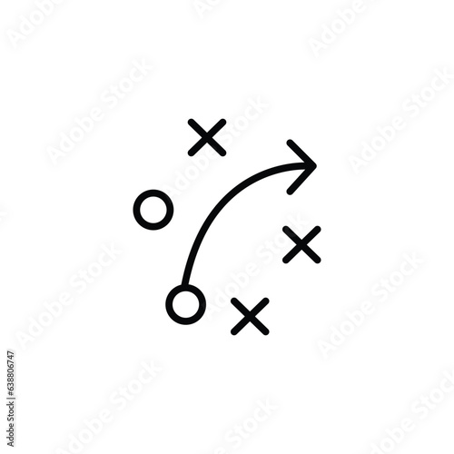 Simple strategy line icon. Stroke pictogram. Vector illustration isolated on a white background. Premium quality symbol. Vector sign for mobile app and web sites.