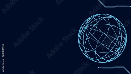 Blue Modern Globe Futuristic Technology Background