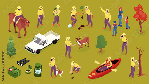 Isometric Forest Ranger Set