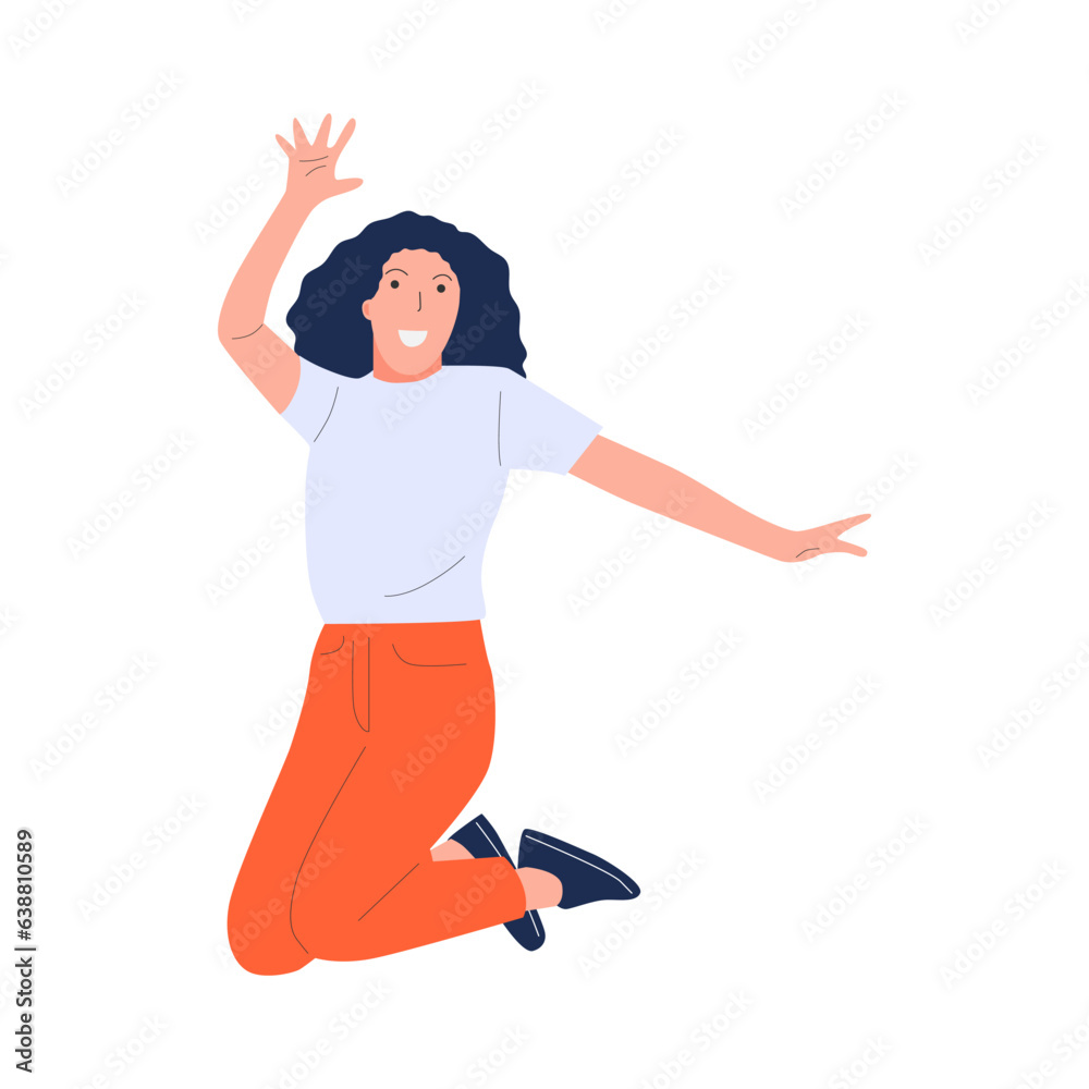 vector illustration of a jumping person character vector illustration of a jumping person character