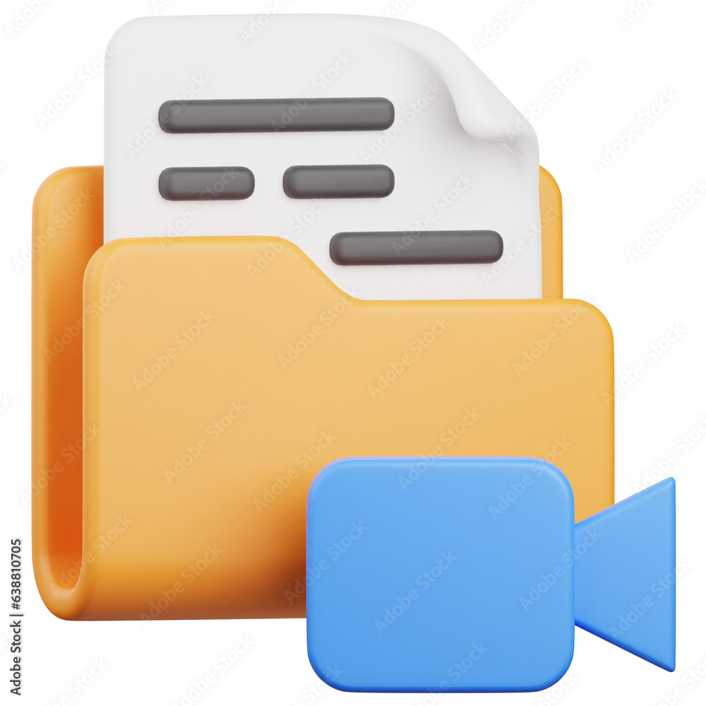 3D Render Video Folder Icon, illustration isolated on white background, suitable for website, mobile app, print, presentation, infographic, and other projects. 3D Render Video Folder Icon, illustration isolated on white background, suitable for website, mobile app, print, presentation, infographic, and other projects.