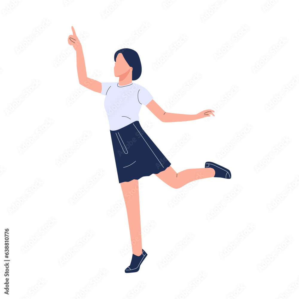 vector illustration of a jumping person character vector illustration of a jumping person character