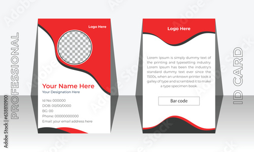 Modern minimalist corporate id card template Professional Identity Card Template Vector for Employee and Others