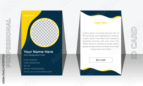 Modern minimalist corporate id card template. Creative id card design for your company employee or yourself.