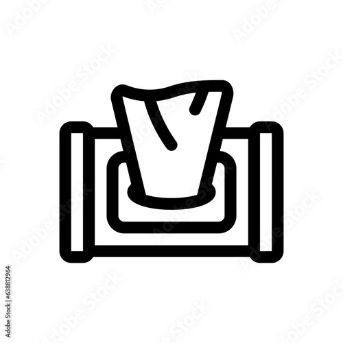 wet wipes line icon