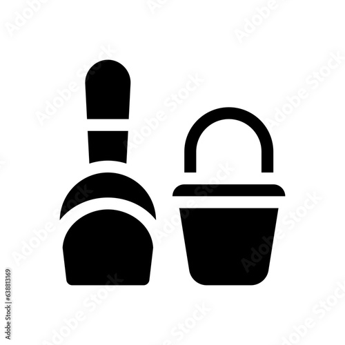 pail glyph icon