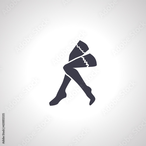 female legs in pantyhose icon. woman legs icon.