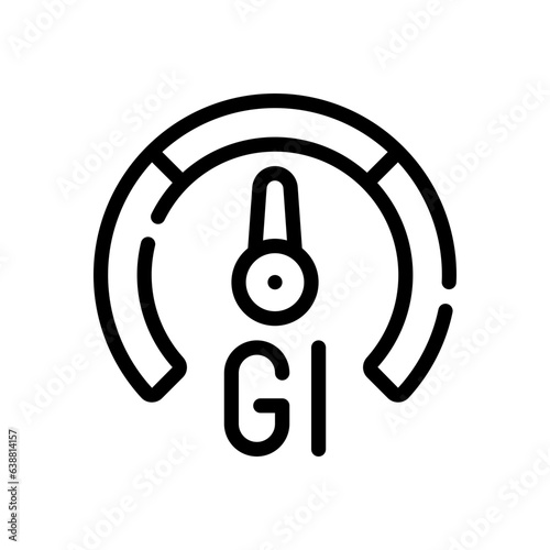 glycemic index line icon
