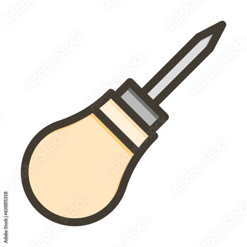 Awl Vector Thick Line Filled Colors Icon Design Vector Thick Line Filled Colors Icon Design