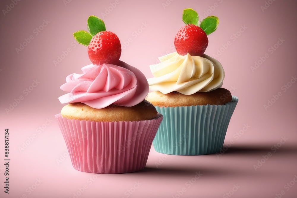 cupcakes with cream and sprinkles cupcakes with cream and sprinkles