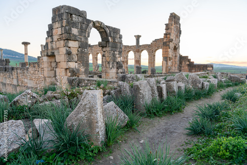 Obraz na plátně Captivating remnants of ancient civilization Volubilis, Morocco