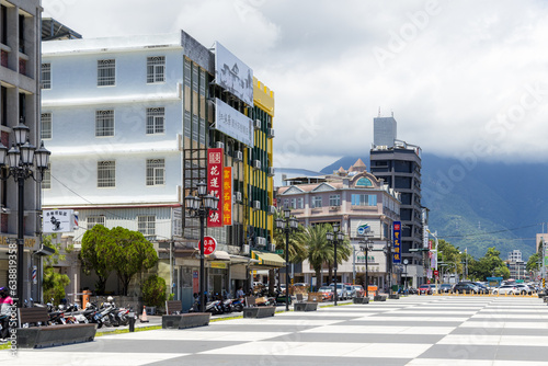 Hualien downtown city in Taiwan photo