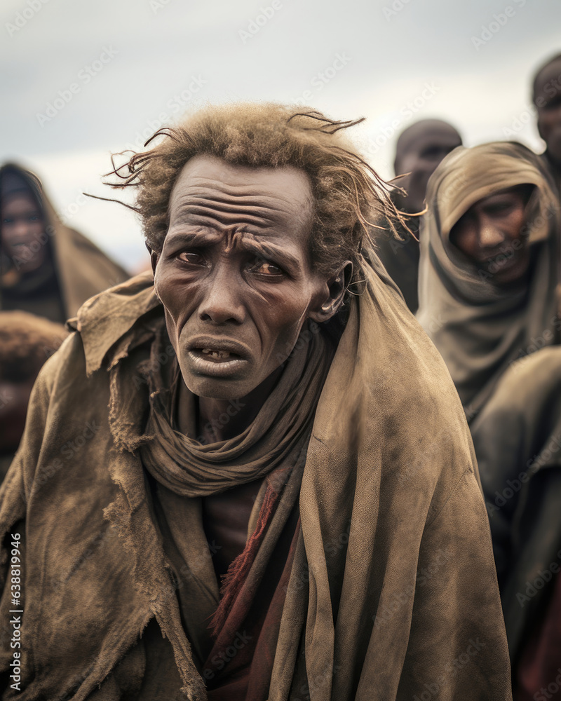 Portrait of a man living in a drought