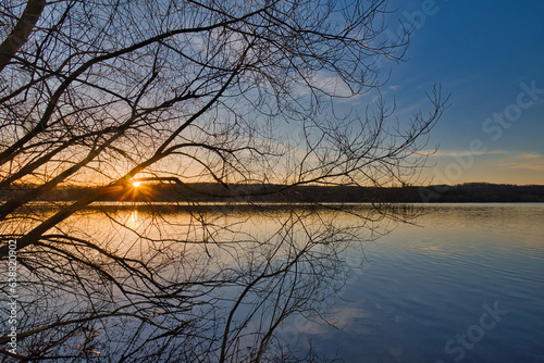 sunrise over the lake