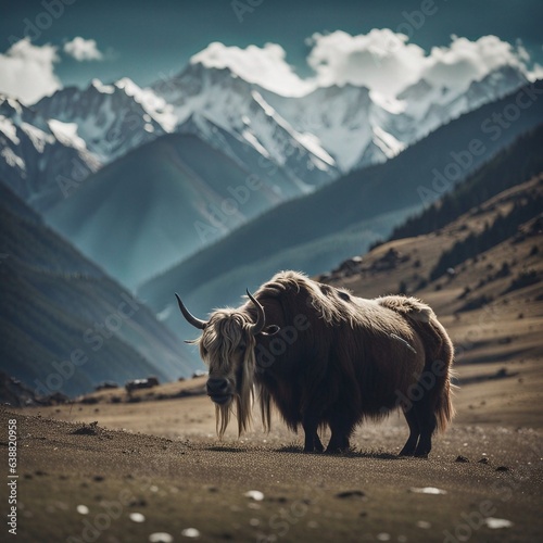 yak in the mountains