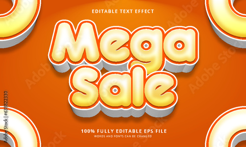 Mega Sale text style editable text effect