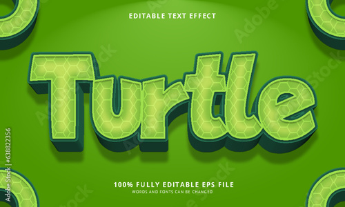 Turtle text style editable text effect