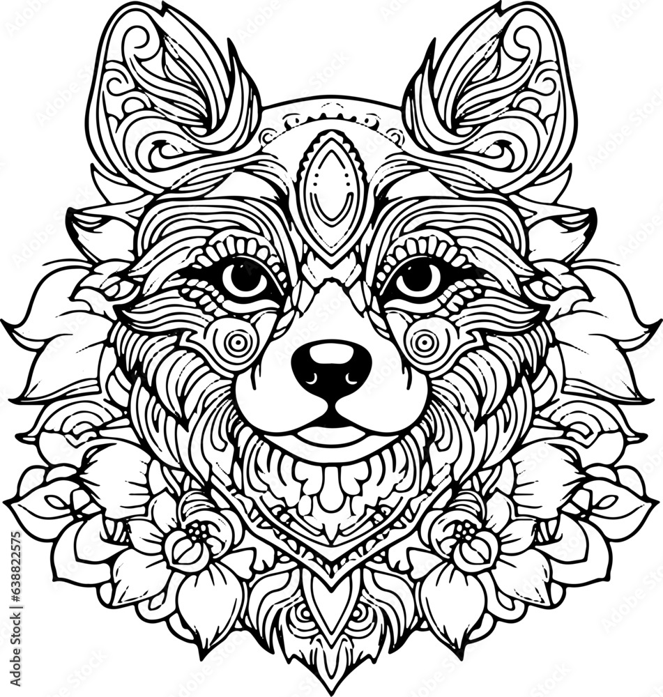 Fototapeta premium Coloring Page - Malbuch Hunde