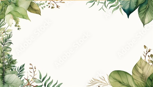Banner with green leaf in a corner, letter spacing in middle, Nature background, Go green banner