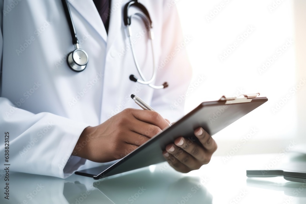 closeup shot of a doctor using a digital tablet in an office closeup shot of a doctor using a digital tablet in an office