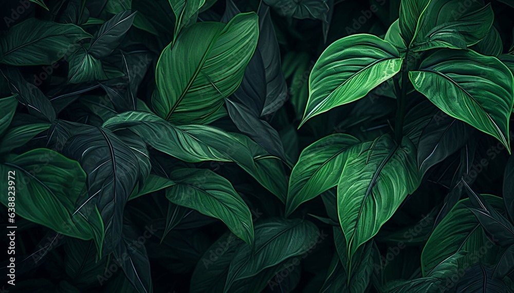 Corners with green leaves, Nature background, green Corners with green leaves, Nature background, green