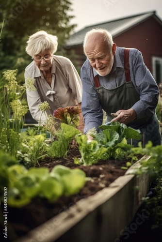 Wallpaper Mural shot of two seniors gardening outside together Torontodigital.ca